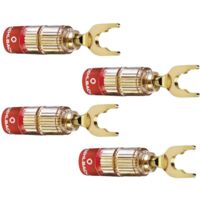 Fiche haut-parleur mâle, droit Oehlbach 3023 or 4 pc(s) A216401