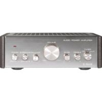 Amplificateur stéréo 2 x 12 W Renkforce E-SA9 RF-1050402 argent (métallisé), marron foncé 1 pc(s)