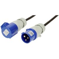 Max Hauri 165376 alimentation Rallonge 16 A bleu, noir 25 m H07RN-F 3G 1,5 mm² résistant aux UV, résistant aux huiles,