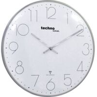 Horloge murale Techno Line WT 8235 chrom-optik radiopiloté(e) 35 cm x 25 mm chrome