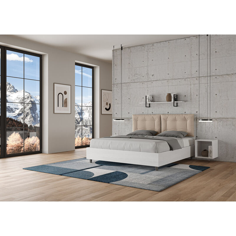 Ityhome Letto matrimoniale Nuamo in nobilitato da 160 cm