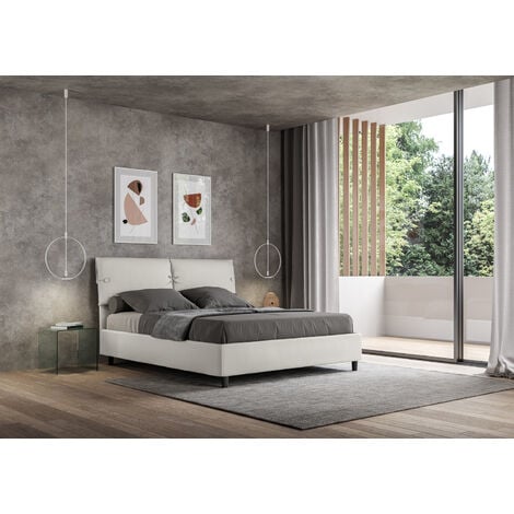 Ityhome Letto senza rete 160x190 testata dritta con doghe quercia Ankel