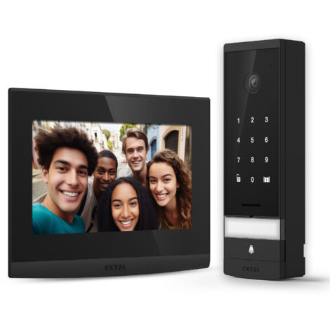 Extel – Visiophone connecté 7" filaire haute résolution 3K – Clavier intégré – Vision nocturne – 4 modes d'accès – 720330