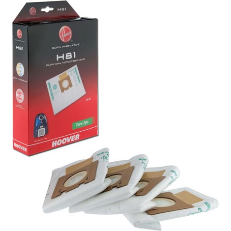 Sacs microfibres par 4 H81 35601865 pour Aspirateur HOOVER , TELIOS EXTRA