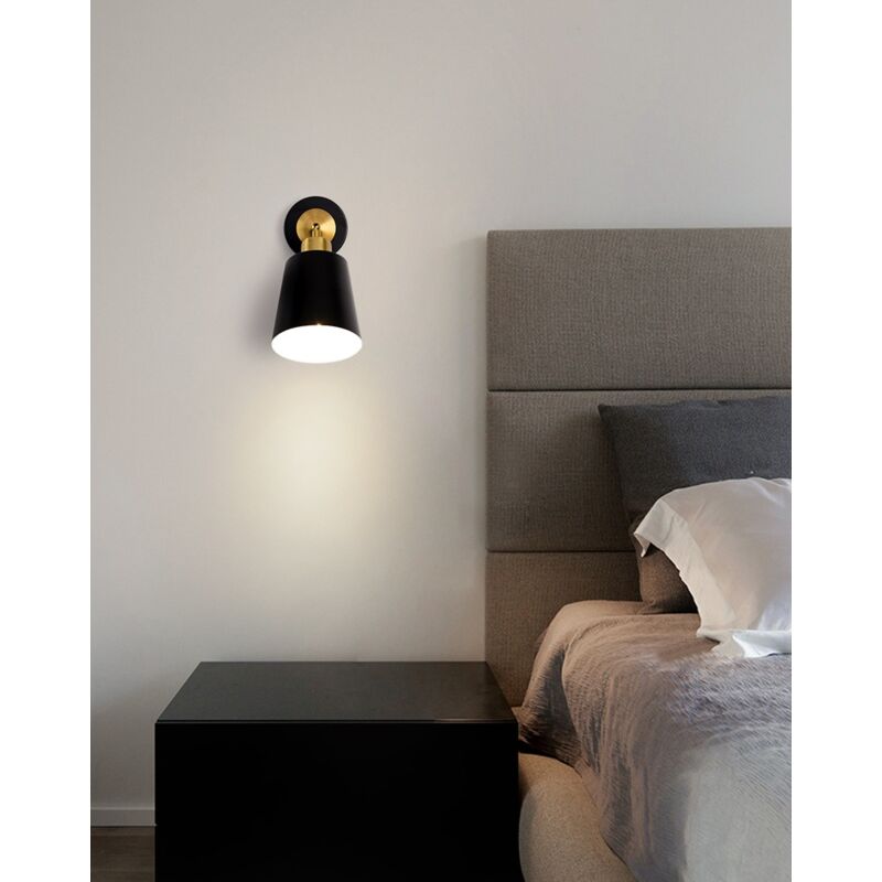 2 Pezzi Applique da Parete Interno Vintage Legno Corda, Aplique Industrial Design Retro, Lampada-rio da Parete Art Deco Tradizionale, Led a Muro Antico E27, Luce Parete Shabby Chic Rustico (Marrone