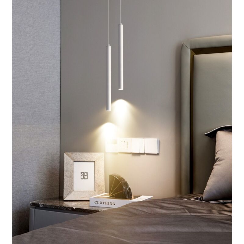 Lampadario Design Moderno FIOCCO 50 Cm Bianco E Viola – Lampadesign – Sospensione LED 17W Per Soggiorno E Cucina – Fatto In Italia