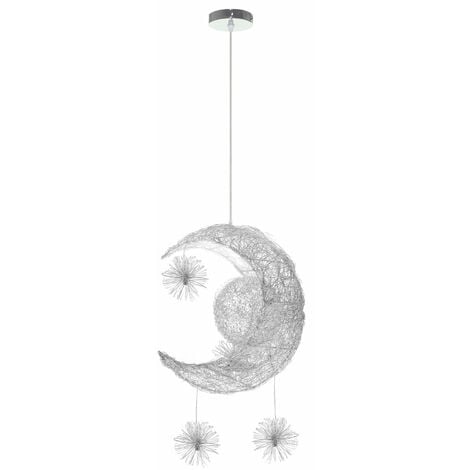 Lampada a Sospensione LED Plafoniera Creativa Design Luna Lampadario Luce  Bianca Calda per Camera dei Bambini