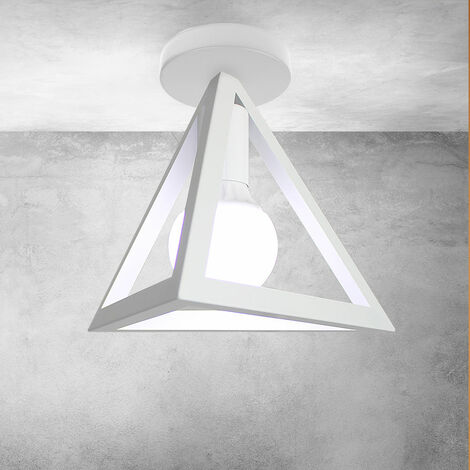 E27 Lampada da Soffitto Rétro Plafoniera Bianco Gabbi Geometrica Lampadario Camera da Letto per Ingresso Soggiorno Corridoio (1/4)