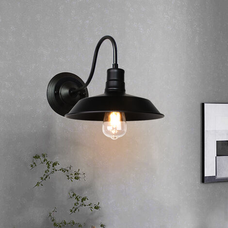 Lampada Da Parete LED Industriale Vintage - Applique In Resina Per Camera, Corridoio, Soggiorno - Foto 7