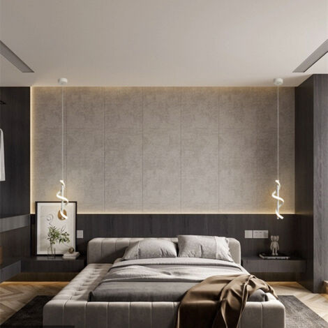 Lampada a Sospensione Moderna LED Lampadario a Soffitto Creativa Spirale Bianca Luce Bianco Caldo