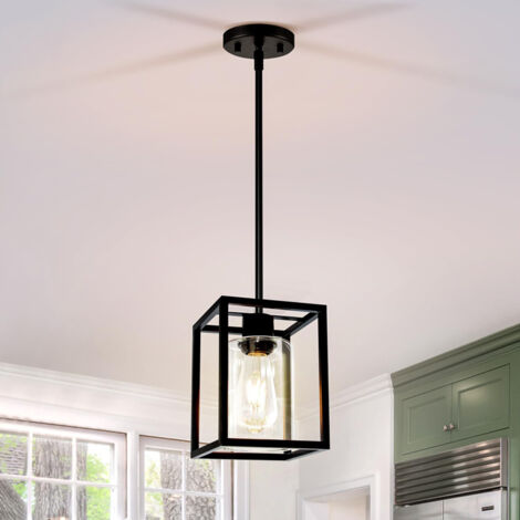 Lampadario A Sospensione In Stile Industriale Vintage Loft ALBION Nero - Foto 7