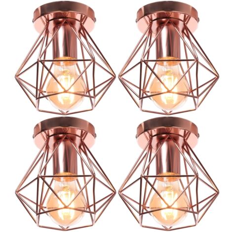 Plafoniera Retro Base E27 Gabbia Lampada A Soffitto Per Cucina Sala Da Pranzo Camera Da Letto Corridoio Ingresso Balcone Nero 89721920