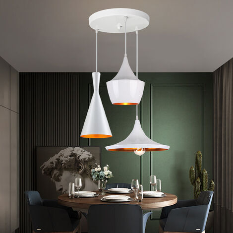 Lampadario Industriale Vintage A Sospensione – Paralume In Metallo Ottone, E27, Cavo Regolabile 100cm – Per Cucina, Soggiorno, Bar - 3