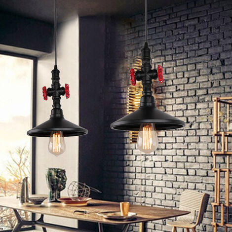 Lampada A Sospensione Vintage Industriale Lampadario Da Soffitto Regolabile 3 Luci Grigio 76446909