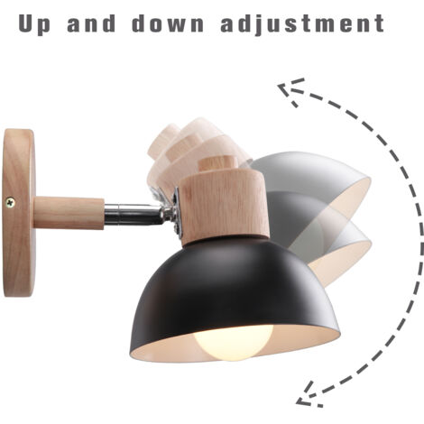 Lampada da parete semplice in stile industriale, lampada da parete regolabile in metallo in ferro illuminazione con attacco E27 decorazione per casa | Leroy Merlin
