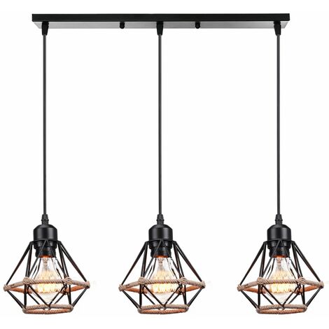 Lampada a sospensione industriale retrò con illuminazione