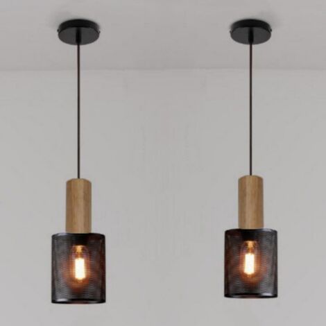 Lampada Da Esterno Rustica A Sospensione - Vetro E Metallo, IP44, Nero - Foto 12