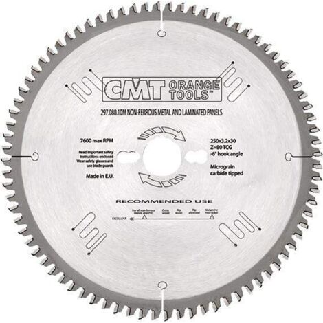 Disco de Ingletadora MD de C.M.T. para Aluminio 300x3.2x30mm Z96300x3.2x30mm Z96