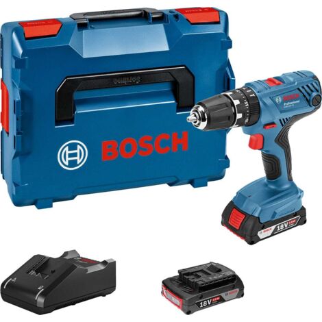 Taladro de Percusión BOSCH PROFESSIONAL GSB 18V-21 + 2 baterías de 2,0Ah + GAL 18V-40 + L-BOXX