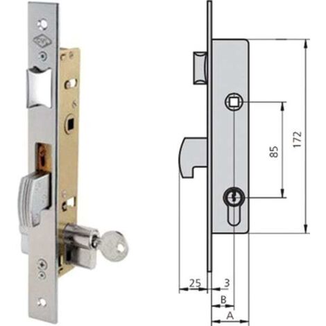 Cerradura de embutir acero inoxidable CVL 1990 2020