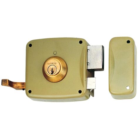 Cerradura sobreponer con cilindro 5125a entrada 100mm. mano derecha 95125ahe10d lince