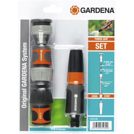 GARDENA Kit completo de lanza pistola de riego con conectores de riego de 19 mm (18296-20)