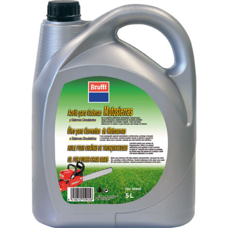 Aceite lubricante 5 lt cadena motosierra krafft 55945 5 lt