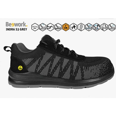 Zapatos de seguridad BeeWork Indra S3 GREY Gris44