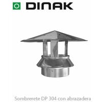 Sombrerete para chimenea Dinak DP 304 Inoxidable con abrazadera - 30x150mm