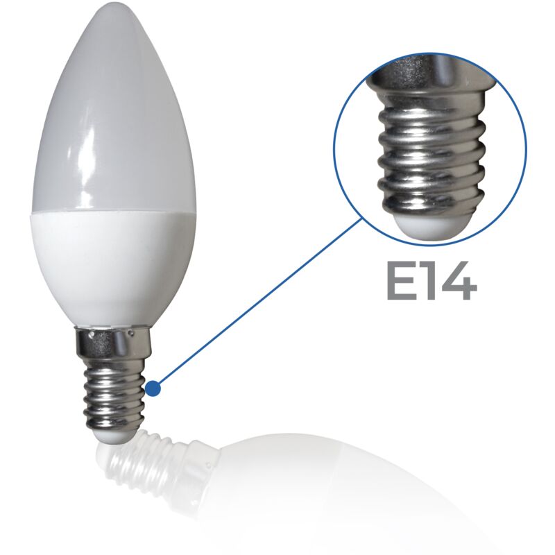 NC - Ampoule LED E14 0,7W Ampoule De Lustre Ampoule à Bougie Trempée 6500K Blanc  Froid - Ampoules LED - Rue du Commerce