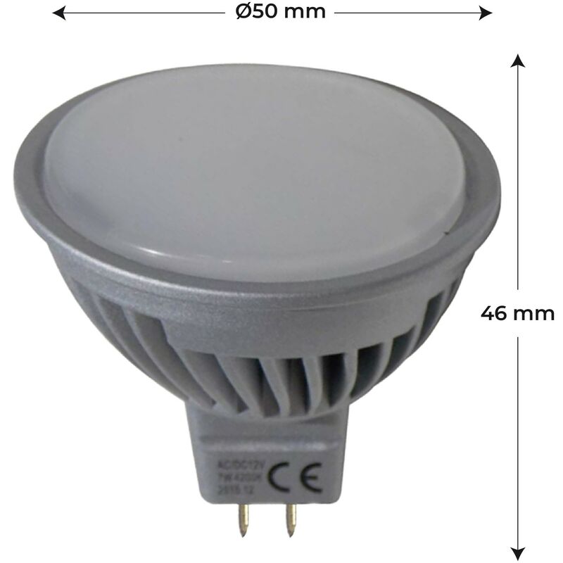 Ampoule LED dimmable GU10 6W 120º différentes tonalités - Ampoules