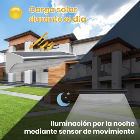 Applique solaire LED 1100lm IP65 avec détecteur de mouvement  Lot de 2 U.