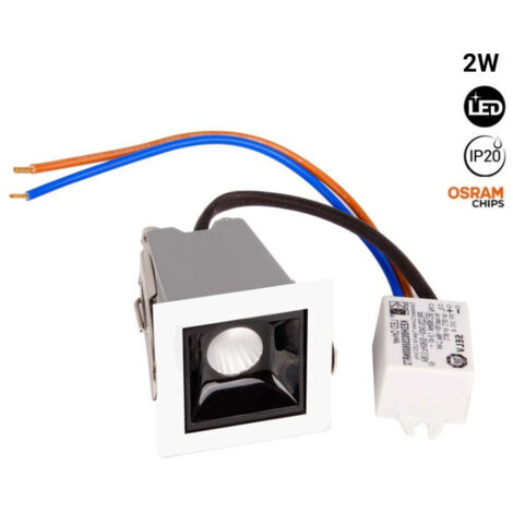 Foco Lineal LED Empotrable 2W - UGR18 - CRI90 - Chip OSRAM - Blanco Cálido - Blanco