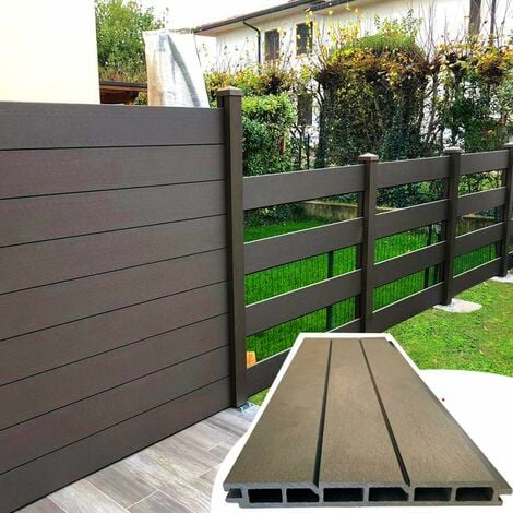 Listoni WPC L196xH 183cm per recinzione decking 205x1850mm spessore 20mm  colore recinzioni rovere OFFERTE PERSONALIZZATE
