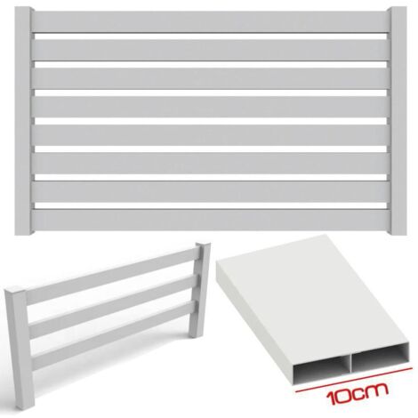 Listone doga AluMIA 100 Alluminio colore Bianco 10x180cm spessore 20mm profili per recinzioni frangivento staccionate