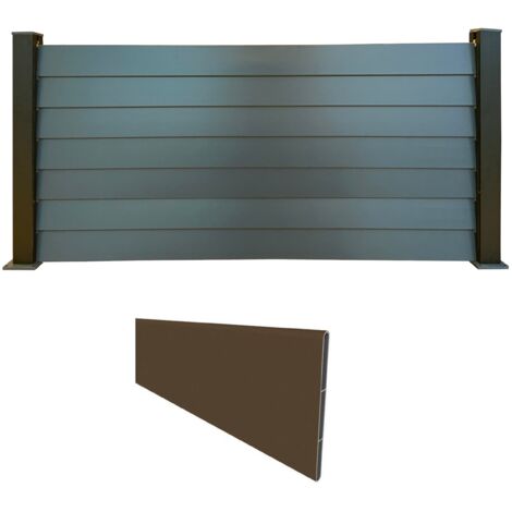 Listone doga AluSOL Alluminio colore Rovere 12x180cm spessore 20mm profili per recinzioni frangivento staccionate