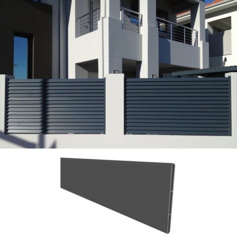 Listone doga AluSOL Alluminio colore Antracite 12x180cm spessore 20mm profili per recinzioni frangivento staccionate