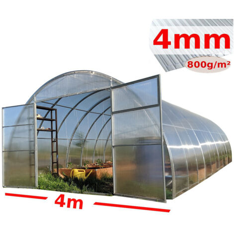 Serra ComPRO 4x12m con copertura policarbonato alveolare 4mm