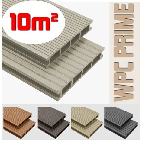 Listoni WPC 10m² per pavimentazione decking colore Cream listone 140x2200mm spessore 25mm (1/5)