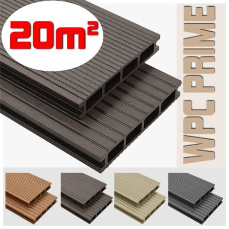 Listoni WPC 20m² per pavimentazione decking colore Coffee listone 140x2200mm spessore 25mm (1/5)