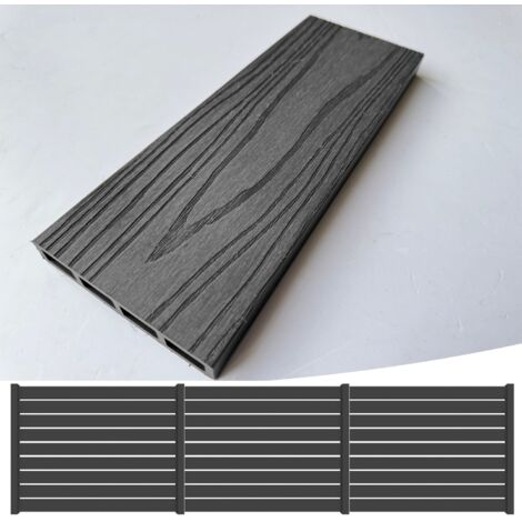 Listoni WPC PRIME L196xH183cm per recinzione colore Grigio SUPRAM listone 105x1805mm spessore 20mm