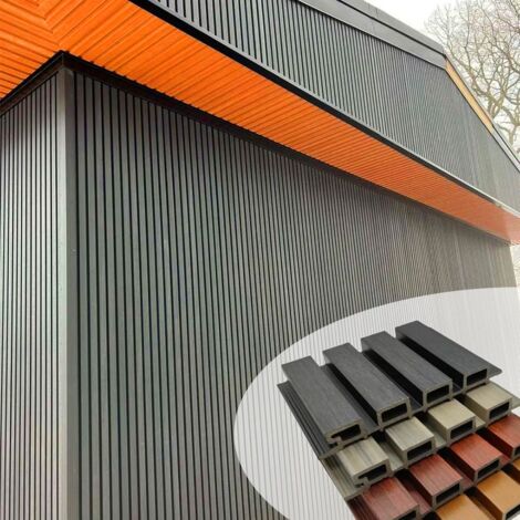 Listoni WPC Elegant 30m² per rivestimenti colore Grigio listone co-estruso 219x2200mm spessore 26mm (1/5)