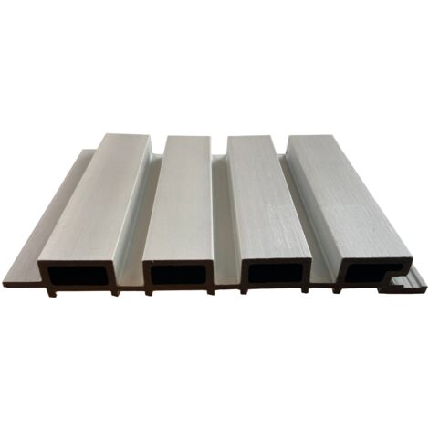 Listoni WPC Elegant 25m² per rivestimenti colore Bianco listone co-estruso 219x2200mm spessore 26mm (1/5)