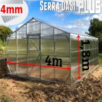 Serra Oasi PLUS 4x8m con copertura policarbonato alveolare 4mm