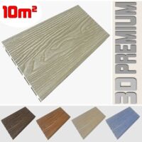 Listone WPC 3D 10m² per pavimentazione decking colore Cream effetto legno listone 146x2200mm spessore 25mm