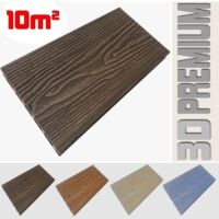 Listone WPC 3D 10m² per pavimentazione decking colore Chocolate effetto legno listone 146x2200mm spessore 25mm
