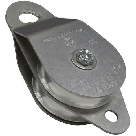 PCA-1273 Poulie double ouvrante inox 100 mm de diamètre (1/3)