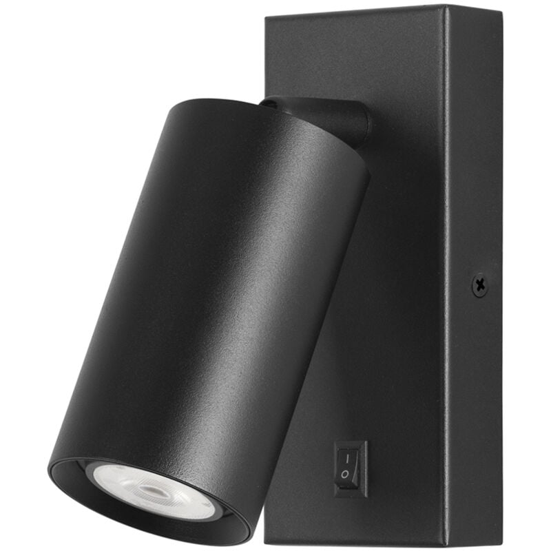 Forlight Era Aplique de pared dormitorio gu10. luz lectura diseño minimalista color negro. con interruptor ono