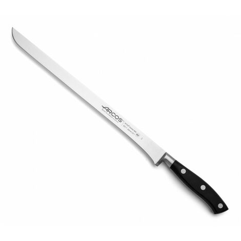 Cuchillo Jamonero  Arcos Riviera 231100 de Acero Nitrum, con Mango de Polioximetileno  y 30 cm de Hoja en estuche (1/6)