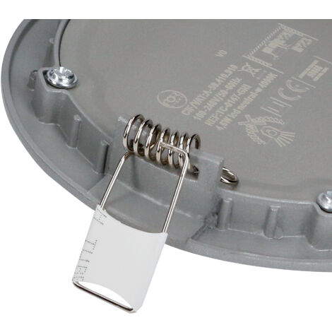 Easy round downlight redondo con luz led en color blanco neutro 4000k Ø 120mm en color gris